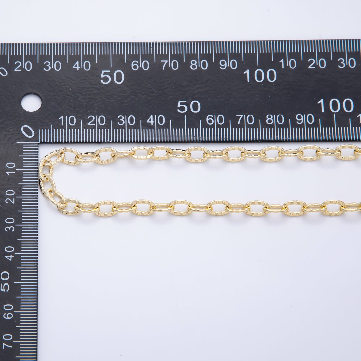 16K Gold Filled 1mm Unfinished Dainty Cable Rolo Chain by Yard | ROLL - 1697 - DLUXCA