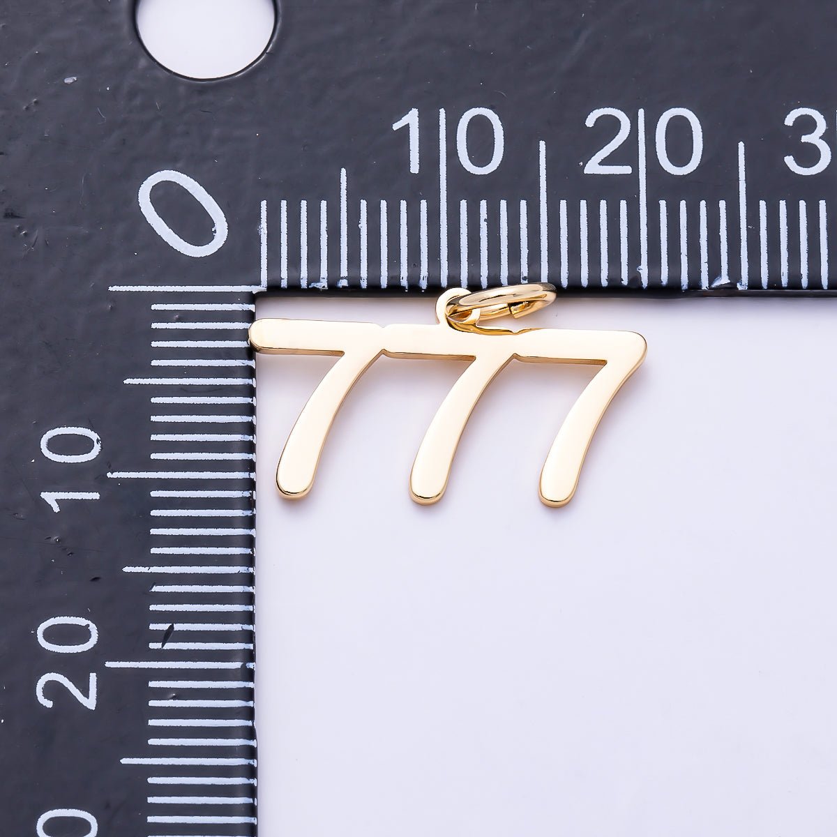 16K Gold Filled 21mm Angel Number 111-999 Triple Digit Charm 0-9 | Charms-01756 ~ Charms-01764 - DLUXCA