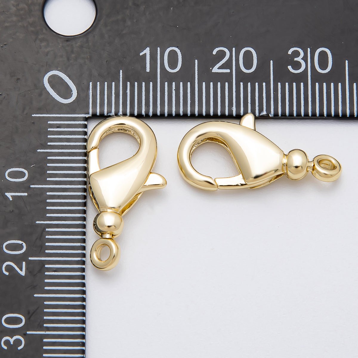 16K Gold Filled 21mm Minimalist Lobster Claw Clasps Findings in Gold & Silver | Findings - 00142 ~ Findings - 00143 - DLUXCA