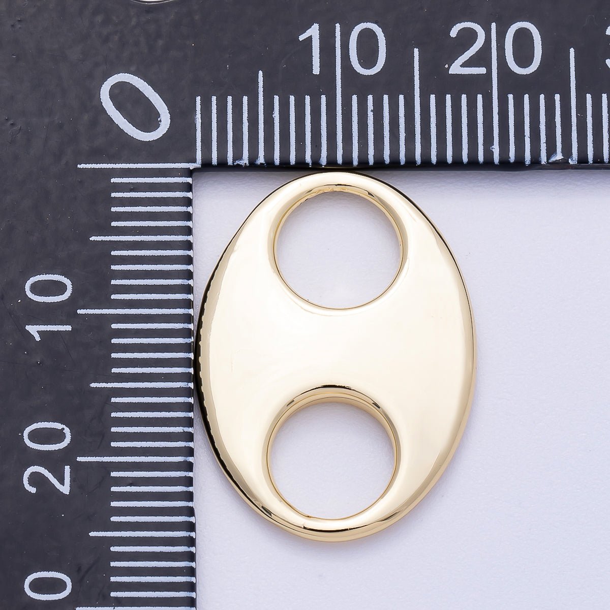 16K Gold Filled 25mm Minimalist Mariner Anchor Link Findings | Findings - 00137 - DLUXCA