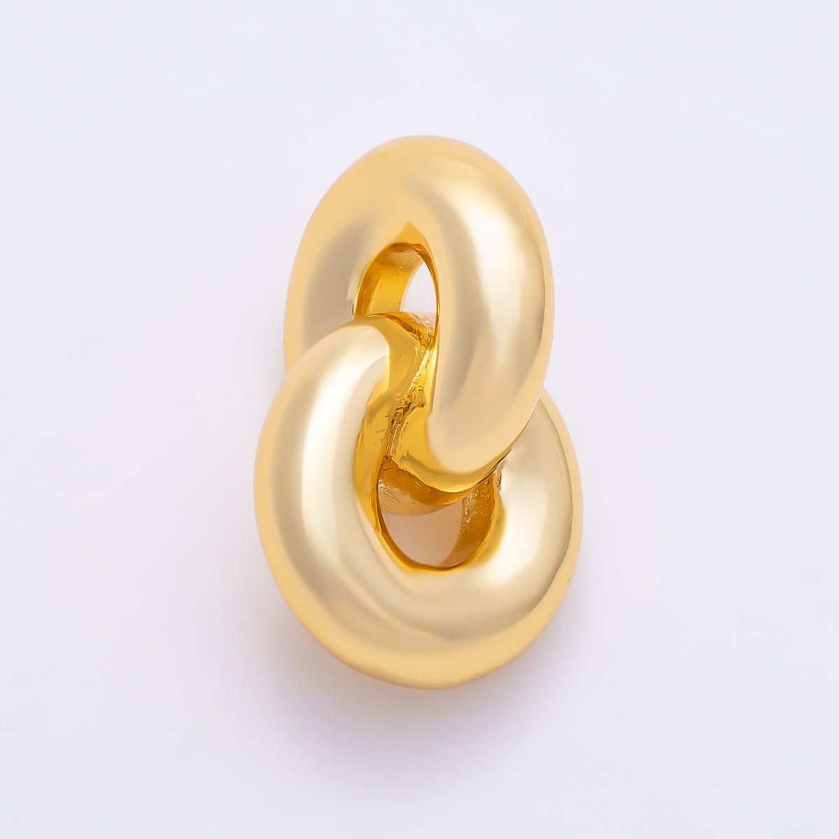 16K Gold Filled 30mm Chunky Double Interlocking Oval Loop | Findings-00566 - DLUXCA