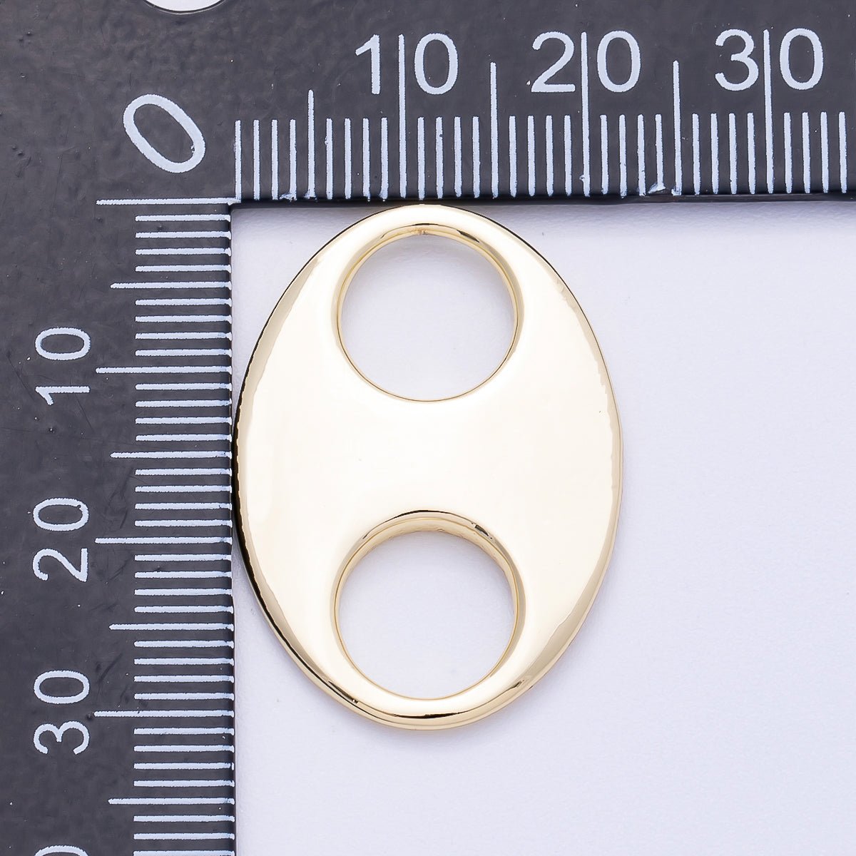 16K Gold Filled 30mm Minimalist Mariner Anchor Link Findings | Findings - 00138 - DLUXCA