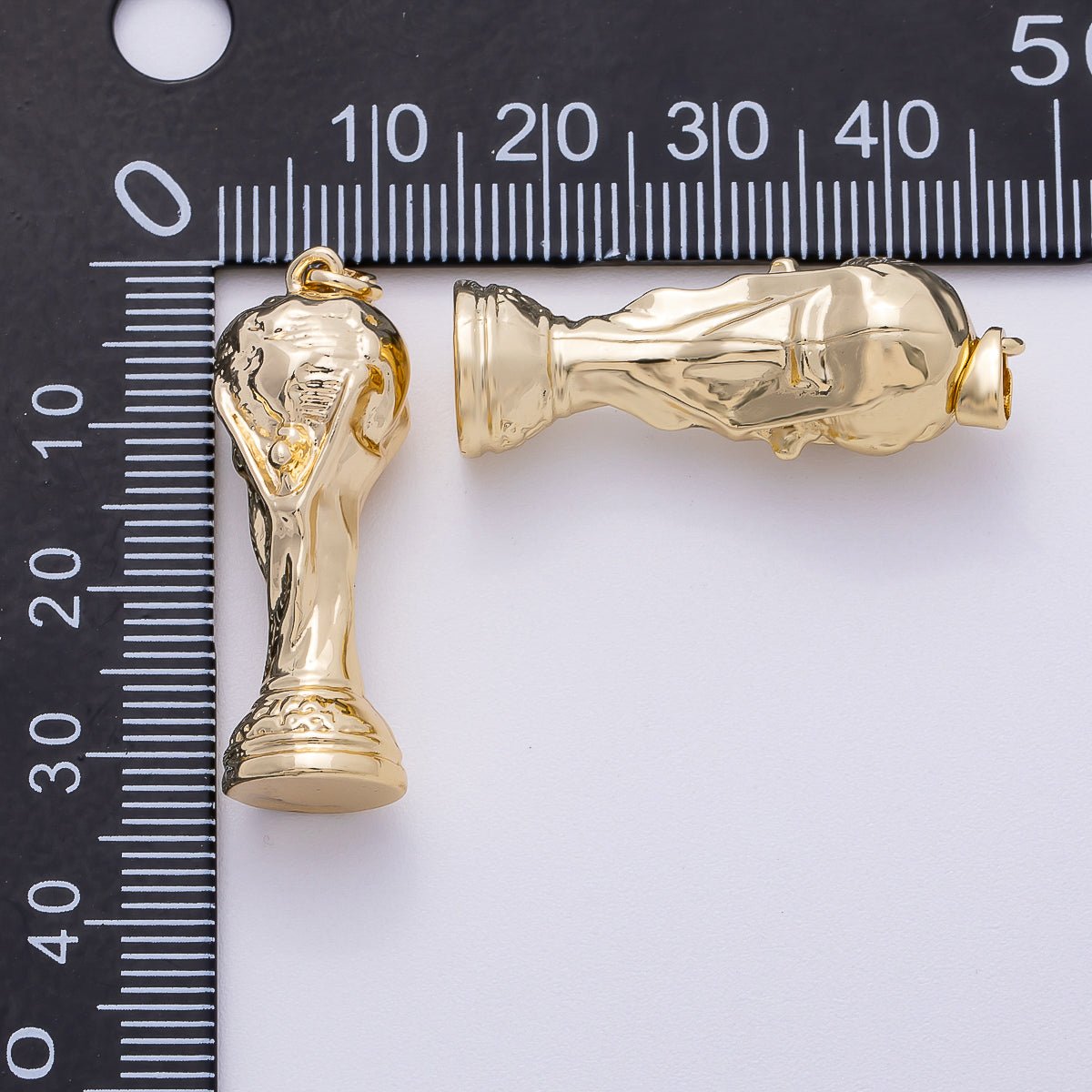 16K Gold Filled 33mm World Cup Trophy Champion Charm Soccer Pendant | Charms - 00492 - DLUXCA