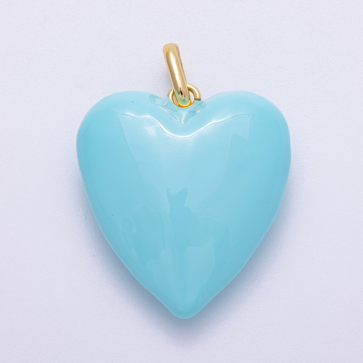 16K Gold Filled 35mm Colorful Pastel Heart Pendant | Charms - 00583 - Charms - 00588 - DLUXCA