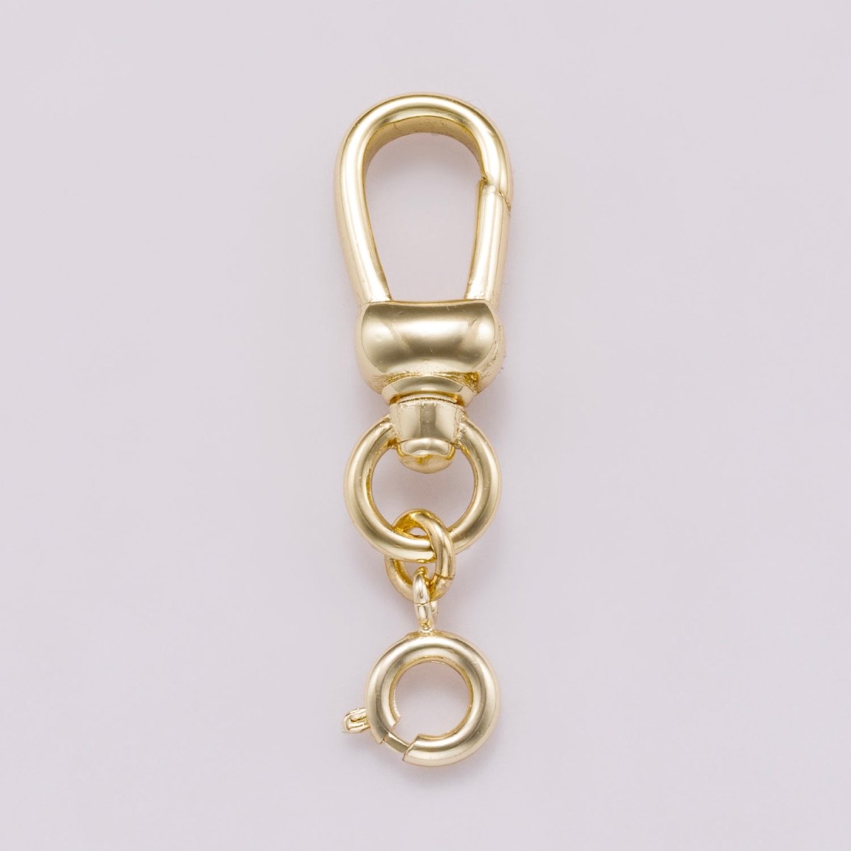 16K Gold Filled 35mm Minimalist Swivel Lobster Clasp with Spring Ring Closure | Findings - 00154 - DLUXCA