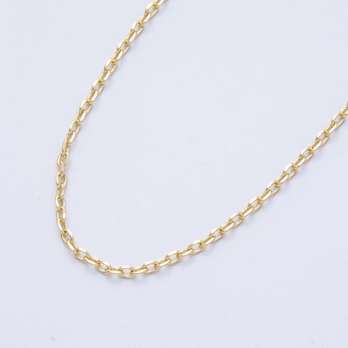 16K Gold Filled 3mm Minimalist Cable Unfinished Chain by Yard | Roll - 01845 - DLUXCA