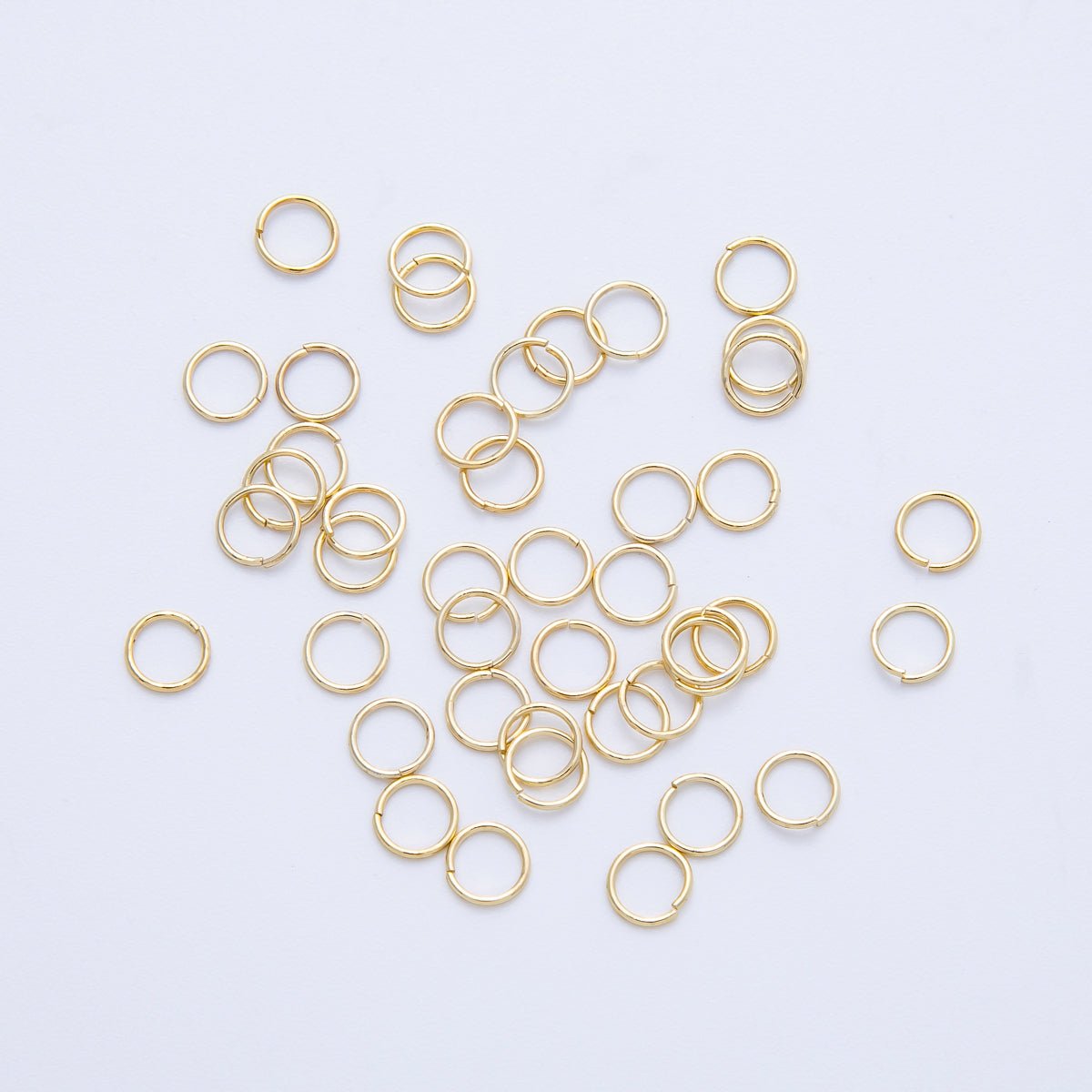 16K Gold Filled 4mm x 0.4mm Minimalist Jump Ring Finding Set by 10 Pieces | Findings - 00061 - DLUXCA