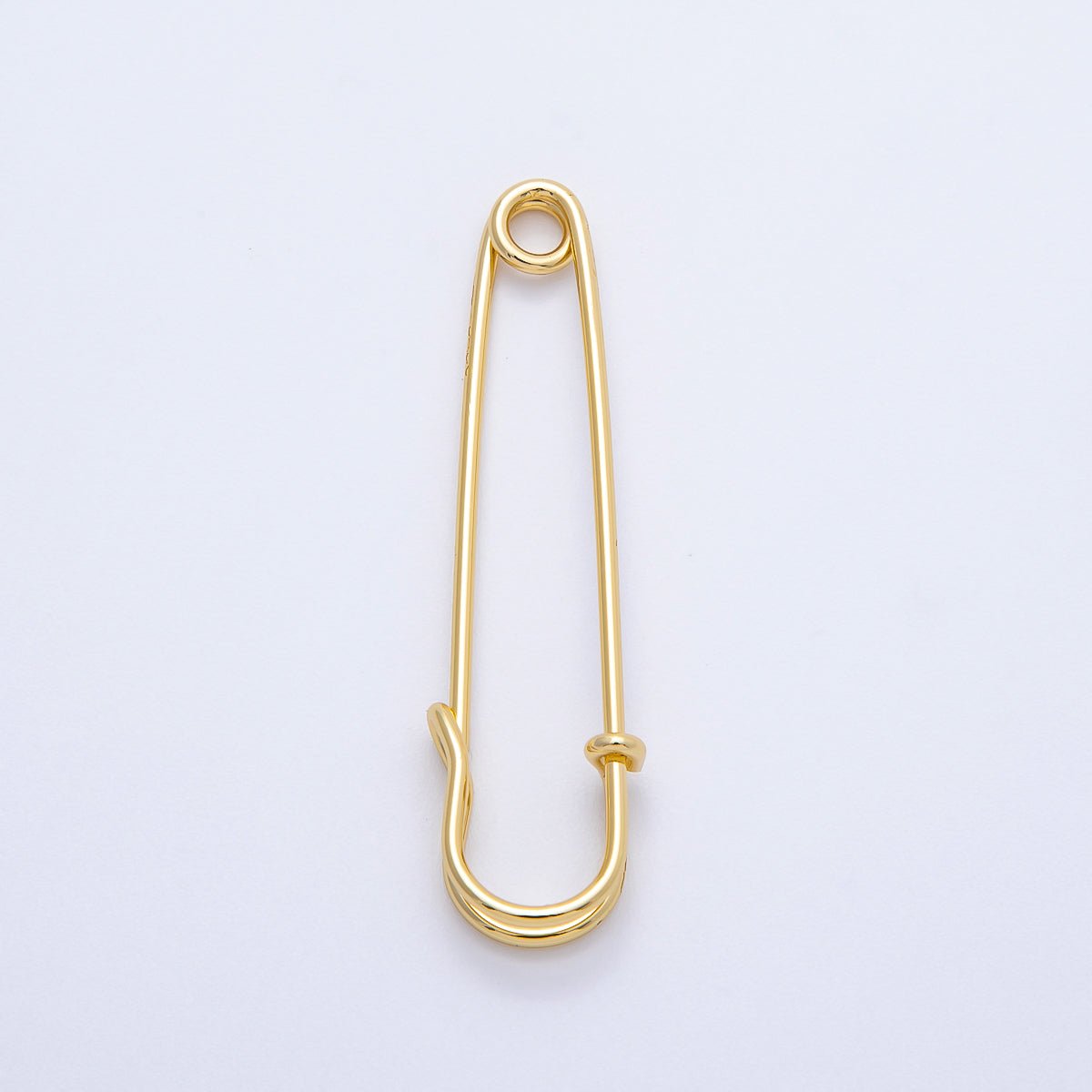 16K Gold Filled 50mm Minimalist Safety Pin Findings | Findings - 00067 - DLUXCA