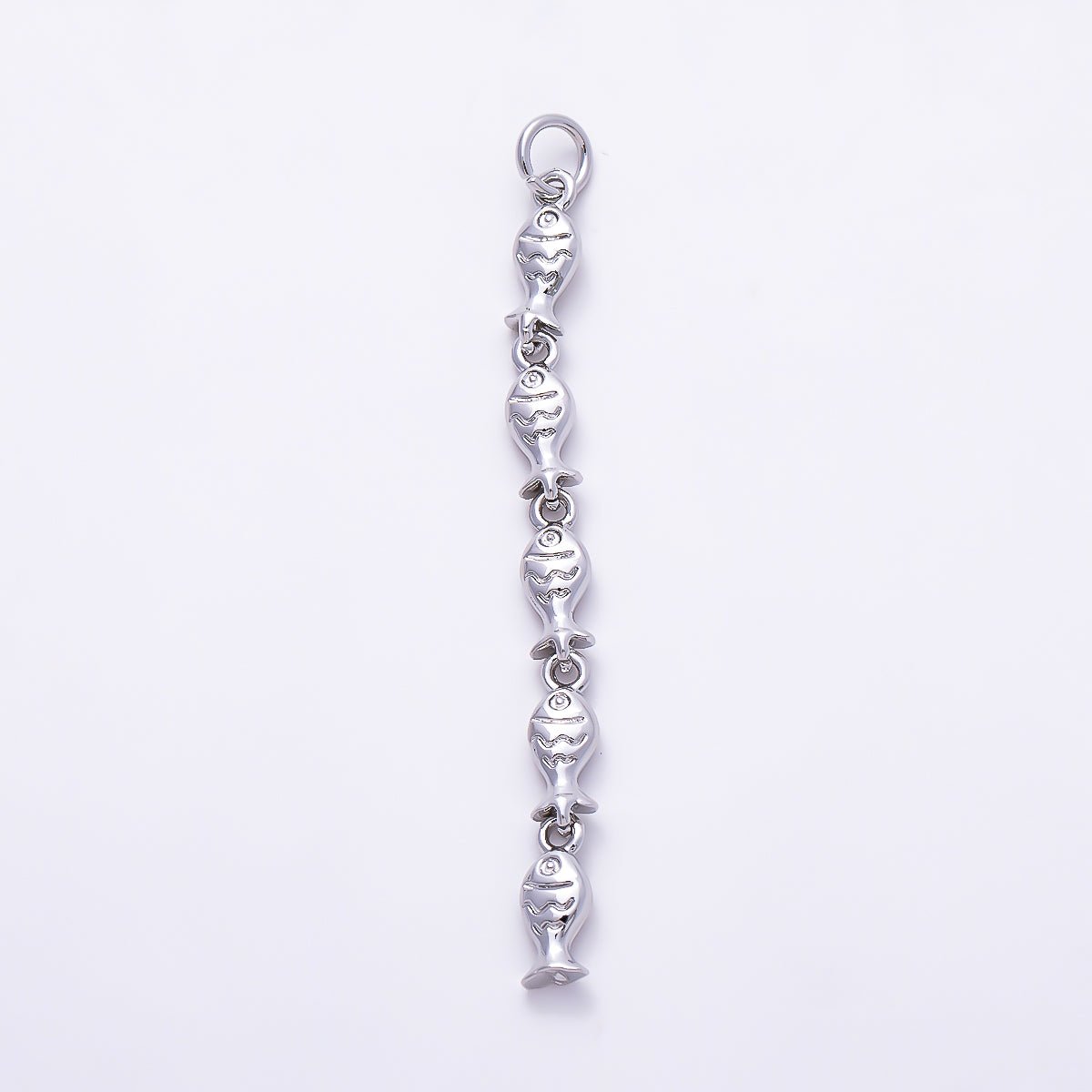16K Gold Filled 50mm Multiple Fish Minimalist Multidimensional 3D Drop Charm in Gold & Silver | Charms-02033 Charms-02034 - DLUXCA
