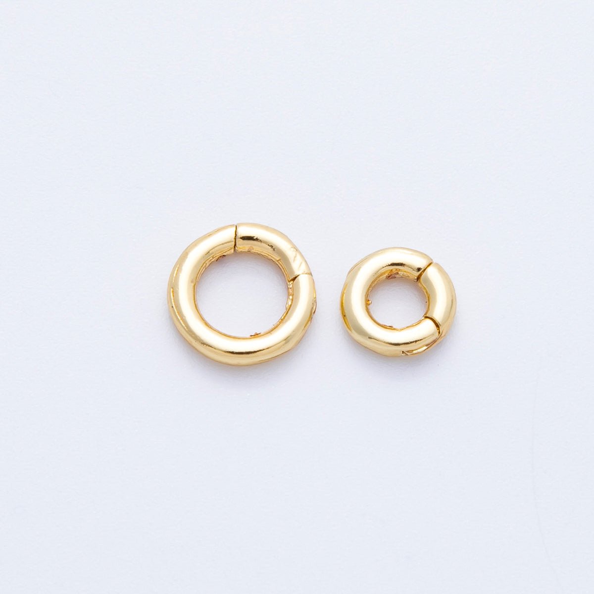 16K Gold Filled 6mm, 8mm Minimalist Pull Round Gate Closure Finding | Findings - 00043 Findings - 00048 - DLUXCA