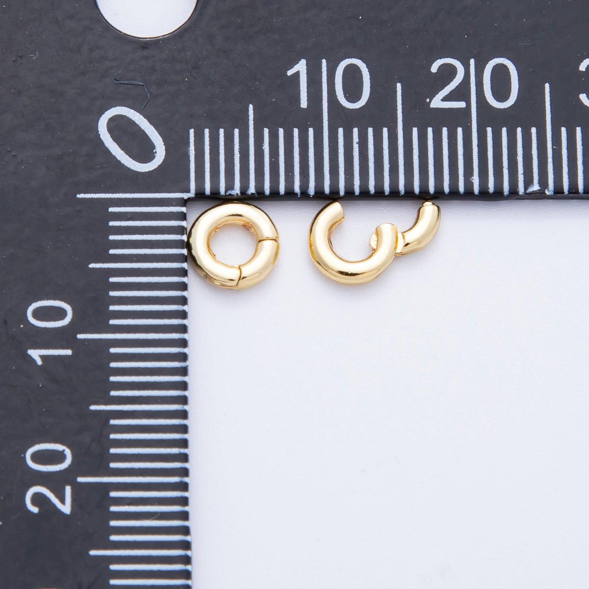 16K Gold Filled 6mm, 8mm Minimalist Pull Round Gate Closure Finding | Findings - 00043 Findings - 00048 - DLUXCA