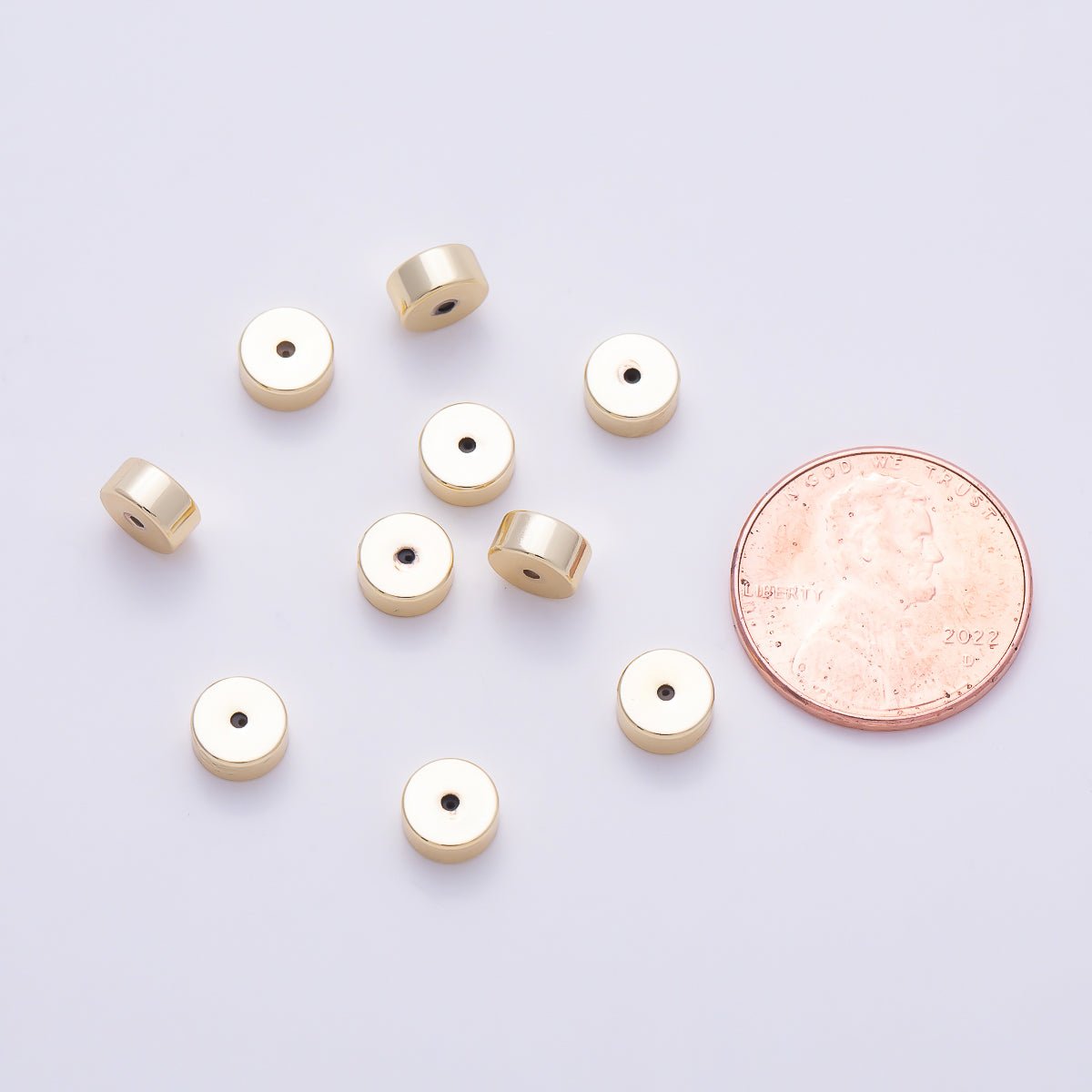 16K Gold Filled 6mm Minimalist Rondelle Tube Silicone Stopper Earring Backs Findings Set by 8 Pieces | Findings-00506 - DLUXCA