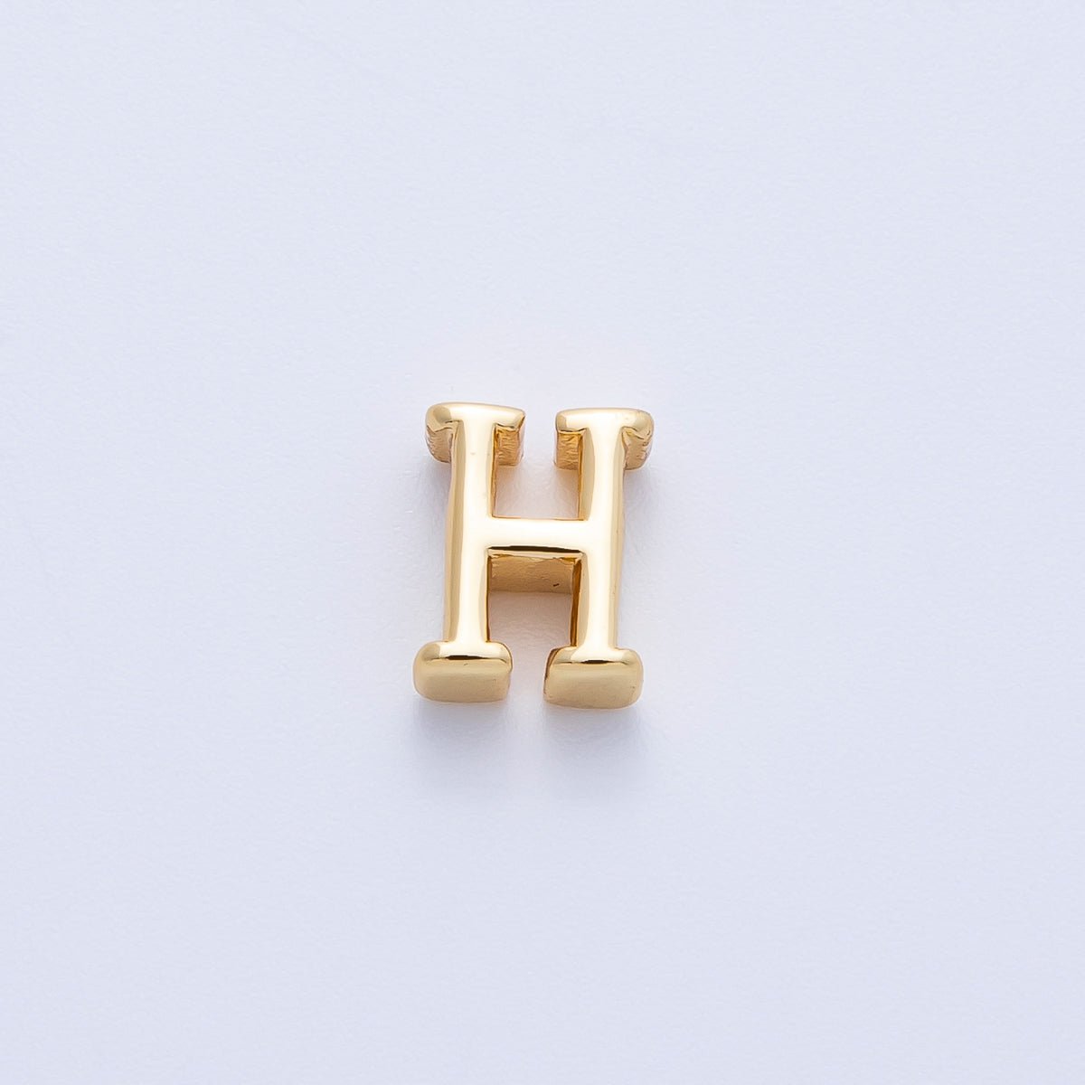 16K Gold Filled 8.5mm Minimalist Greek Initial Alphabet Letter Personalized Bead | AF235 - AF246 - DLUXCA