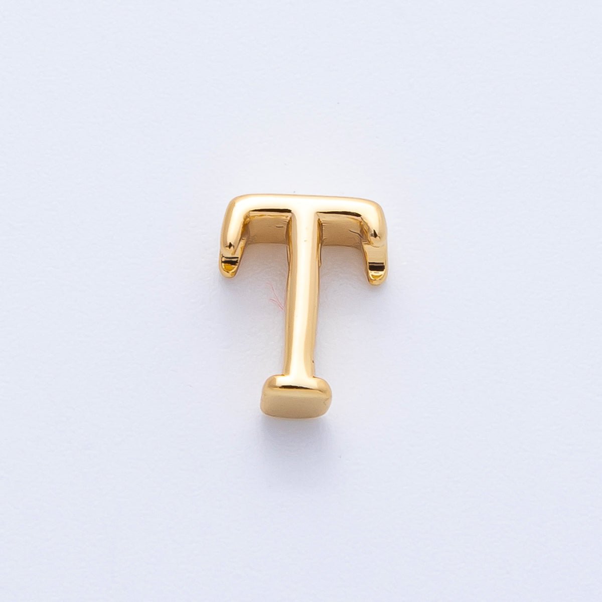 16K Gold Filled 8.5mm Minimalist Greek Initial Alphabet Letter Personalized Bead | AF235 - AF246 - DLUXCA