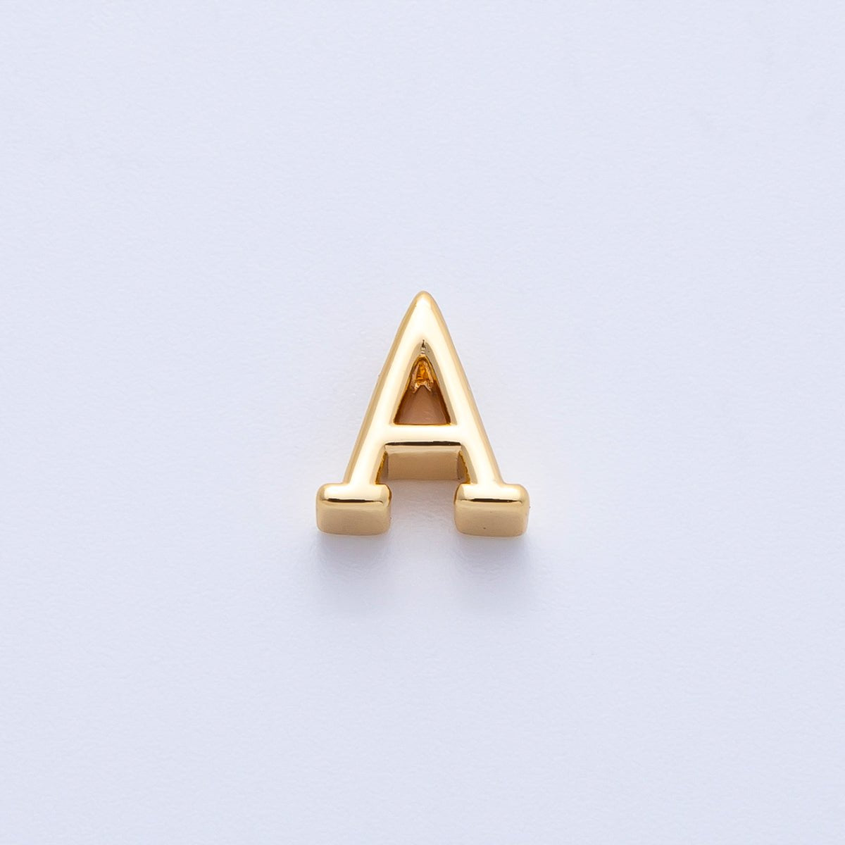 16K Gold Filled 8.5mm Minimalist Greek Initial Alphabet Letter Personalized Bead | AF235 - AF246 - DLUXCA