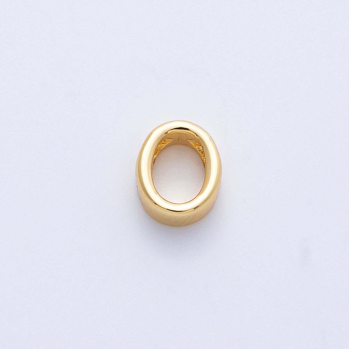 16K Gold Filled 8.5mm Minimalist Greek Initial Alphabet Letter Personalized Bead | AF235 - AF246 - DLUXCA