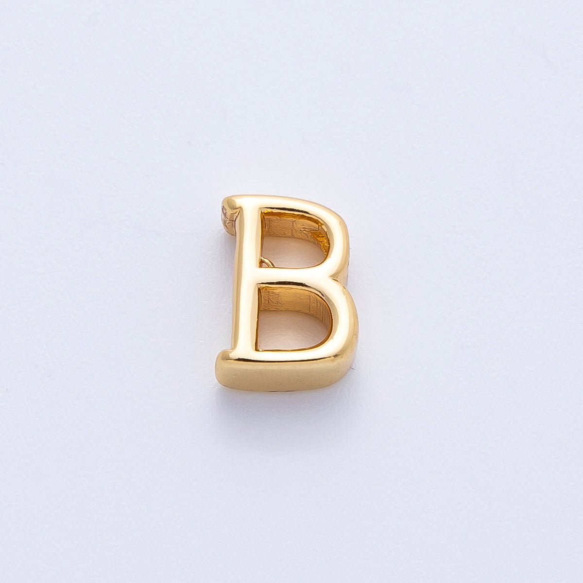 16K Gold Filled 8.5mm Minimalist Greek Initial Alphabet Letter Personalized Bead | AF235 - AF246 - DLUXCA