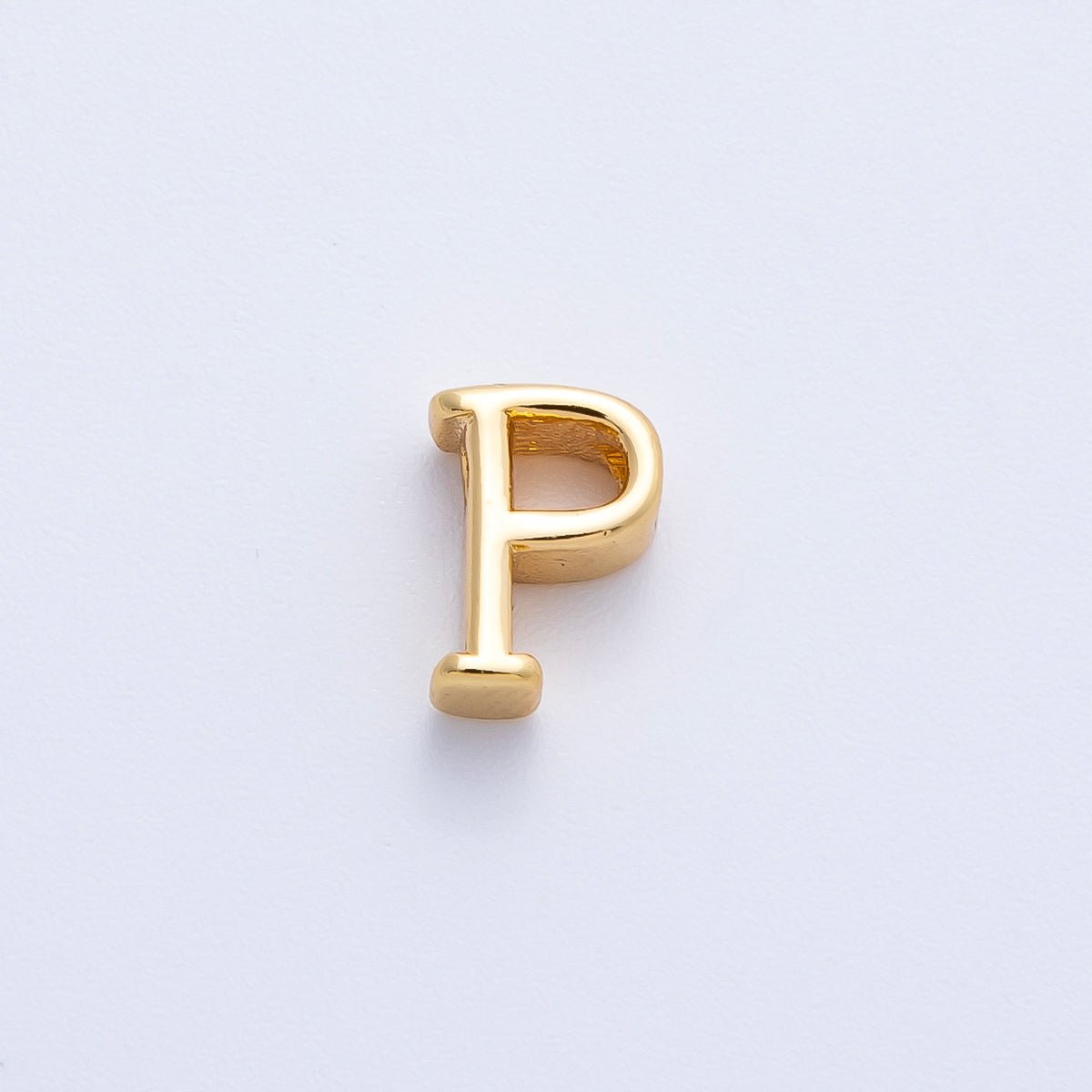 16K Gold Filled 8.5mm Minimalist Greek Initial Alphabet Letter Personalized Bead | AF235 - AF246 - DLUXCA