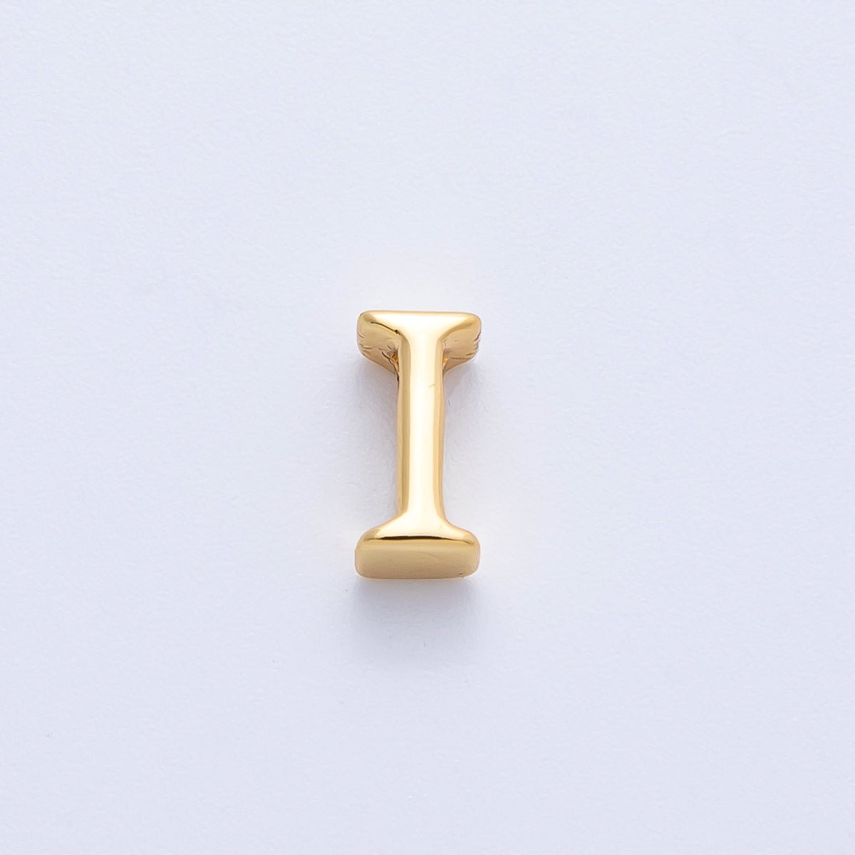 16K Gold Filled 8.5mm Minimalist Greek Initial Alphabet Letter Personalized Bead | AF235 - AF246 - DLUXCA