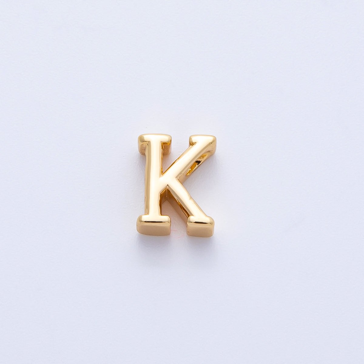 16K Gold Filled 8.5mm Minimalist Greek Initial Alphabet Letter Personalized Bead | AF235 - AF246 - DLUXCA