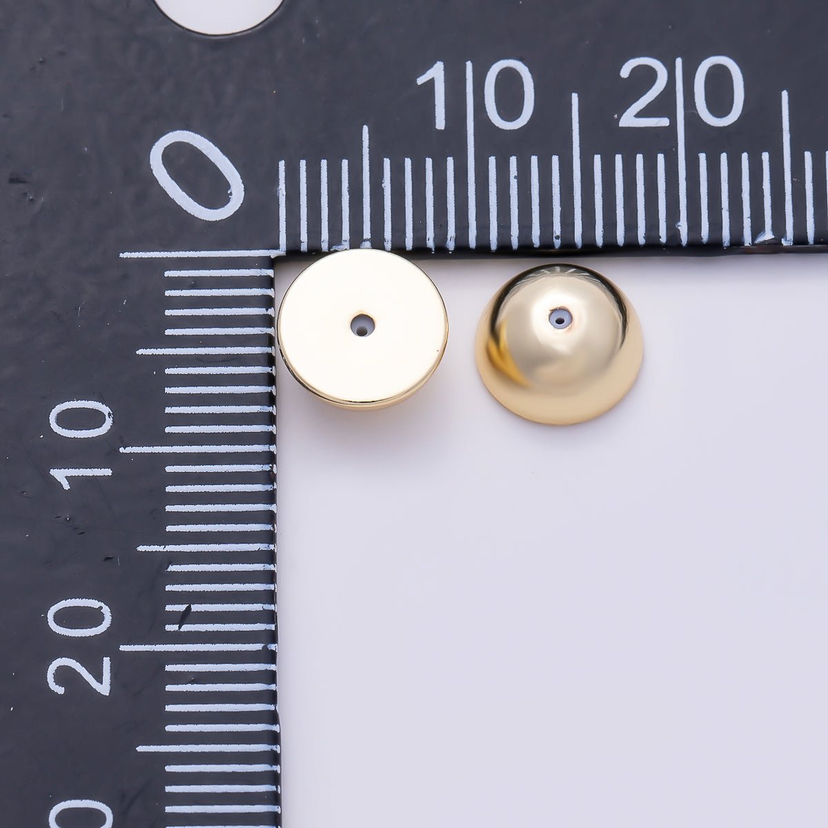 16K Gold Filled 8mm Minimalist Dome Silicone Stopper Earring Backs Findings Set by 8 Pieces | Findings-00504 - DLUXCA