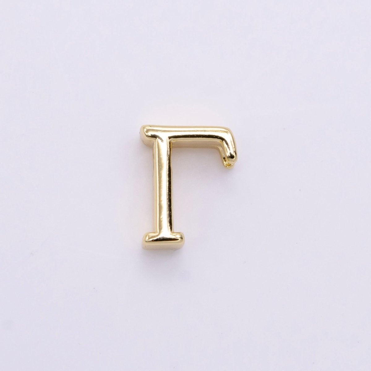 16K Gold Filled 8mm Minimalist Greek Letter Bead in Gold & Silver | B896 - B900 - DLUXCA
