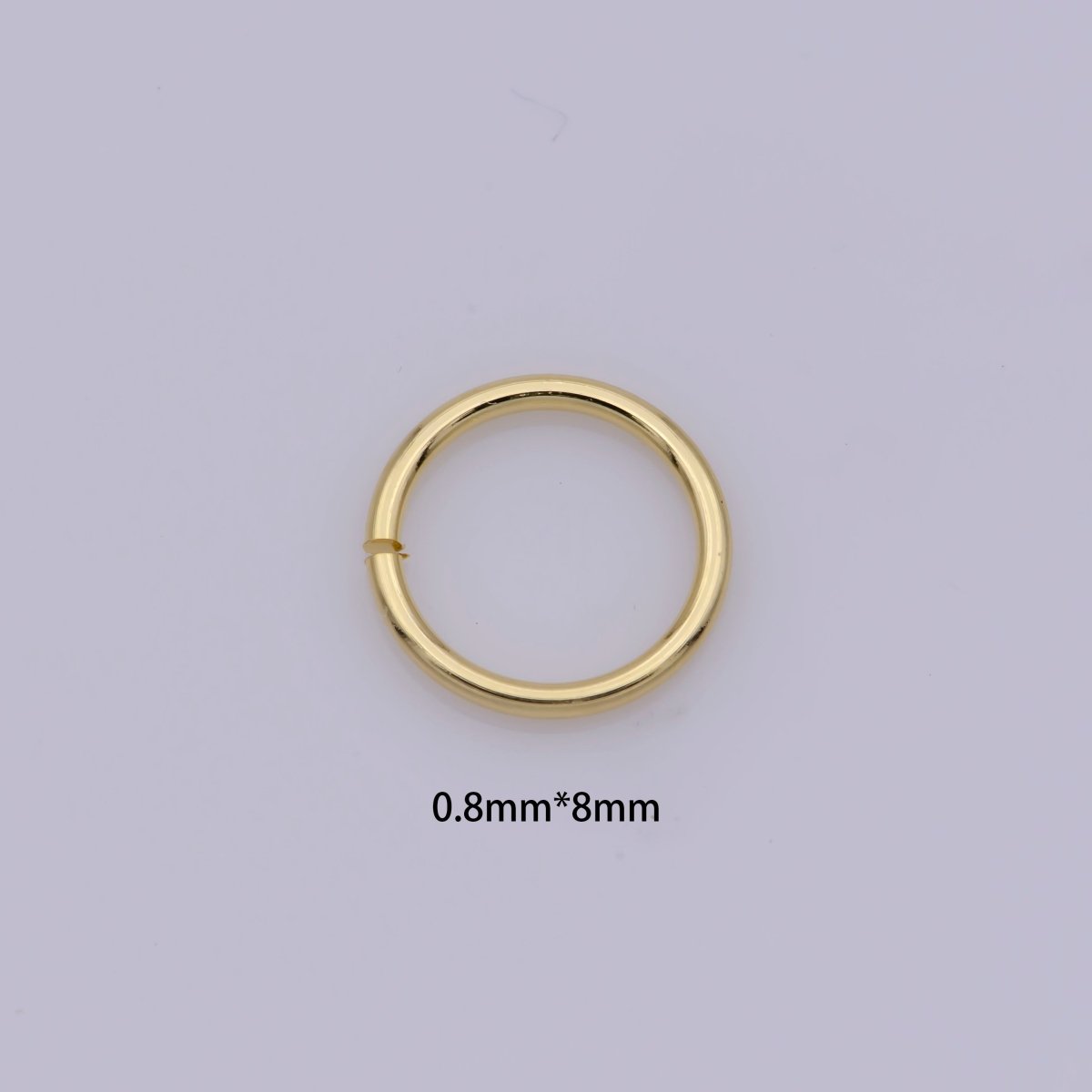 16K Gold Filled 8mmx0.8mm Jump Ring Findings Set For Jewelry Making | Z831 - DLUXCA