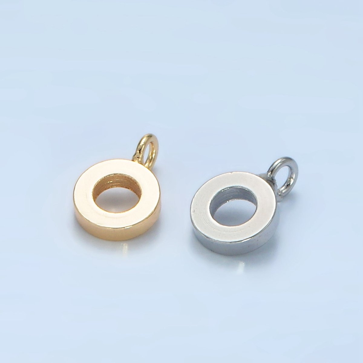 16K Gold Filled 9mm Minimalist Thin Rhondelle Open Loop Findings in Gold & Silver | Z857 - DLUXCA