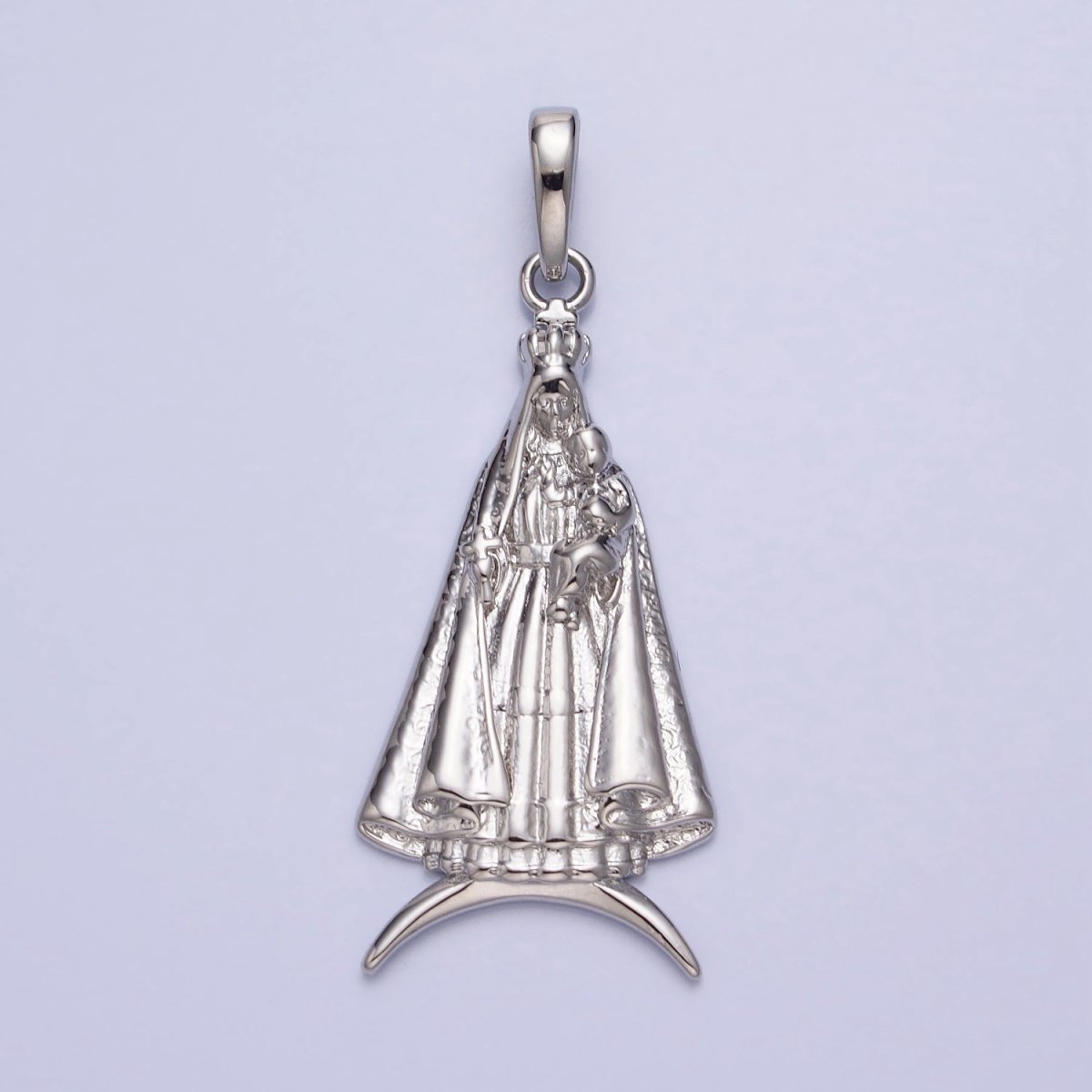 16K Gold Filled Catholic Cape "Nossa Senhora Aparecida" Pendant in Gold & Silver | AA176 AA177 - DLUXCA