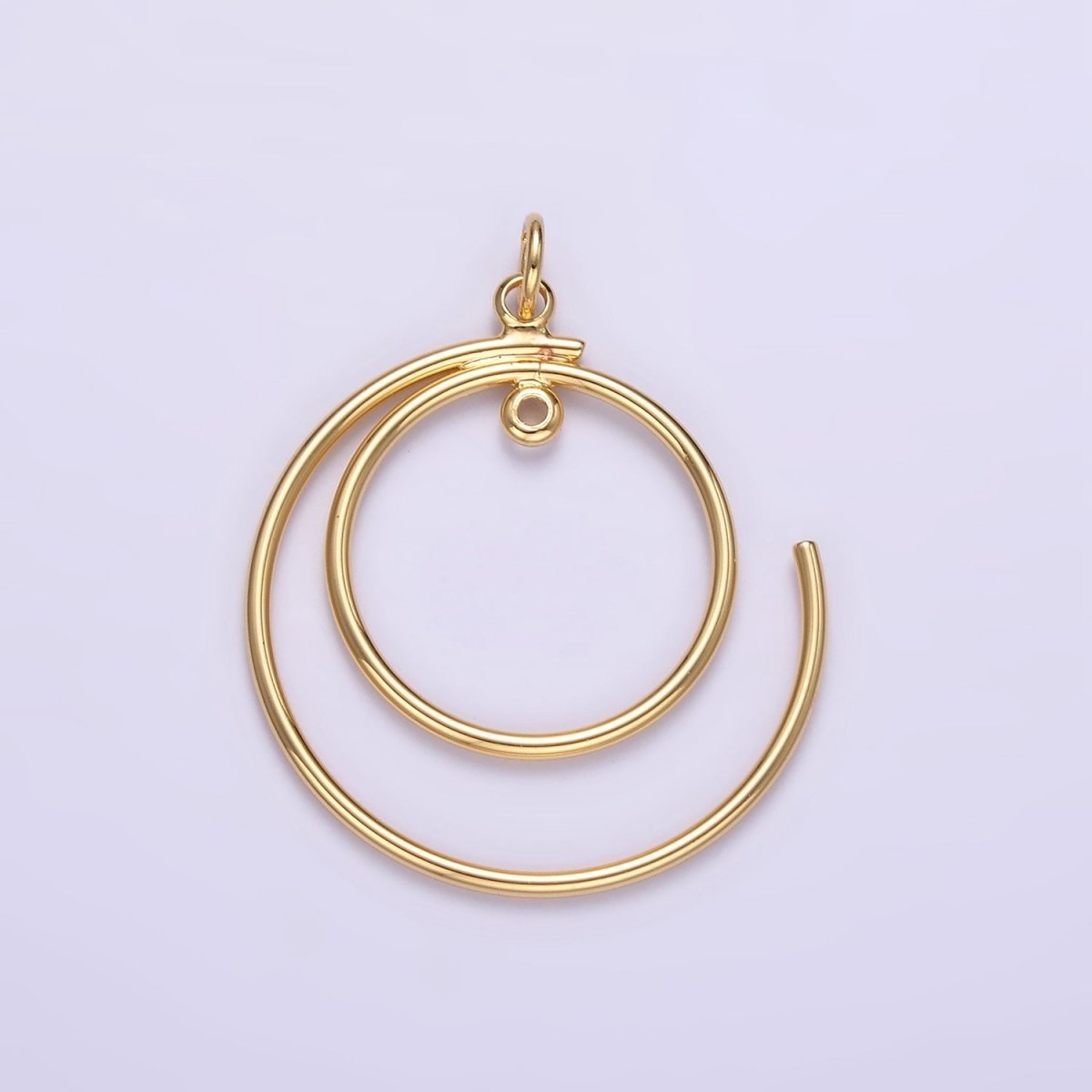 16K Gold Filled Double Circular Band Charm | D460 - DLUXCA