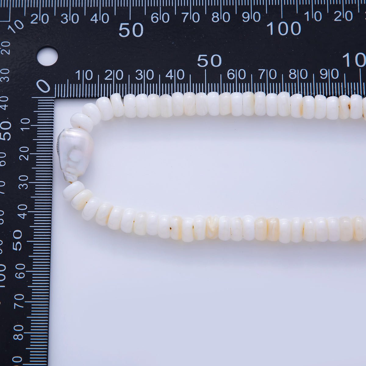 16K Gold Filled Freshwater Pearl White Quartz Rhondelle Gemstone 17 Inch Handmade Necklace | WA - 1228 - DLUXCA