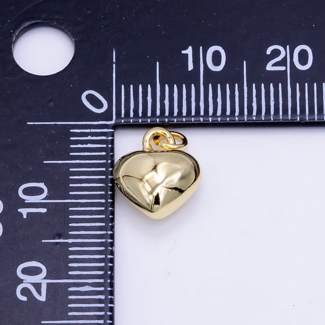 16K Gold Filled Heart Charm For Valentine Love Jewelry Making Component | X-202 X-203 - DLUXCA