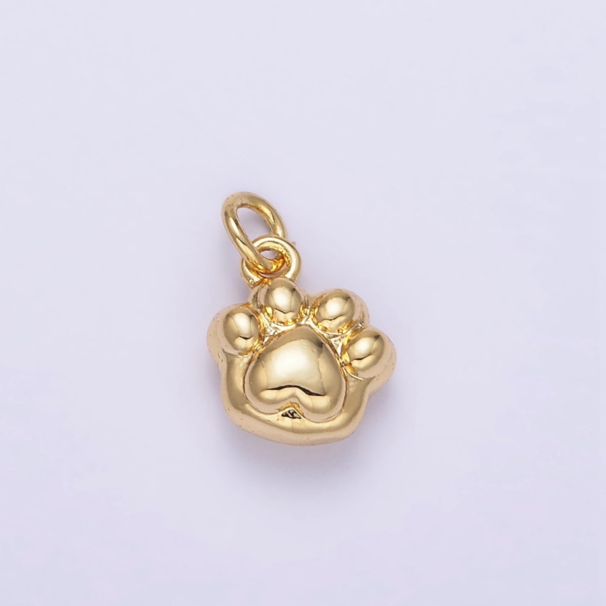 16K Gold Filled Mini Pet Paw Print Minimalist Add - On Charm | AG847 - DLUXCA