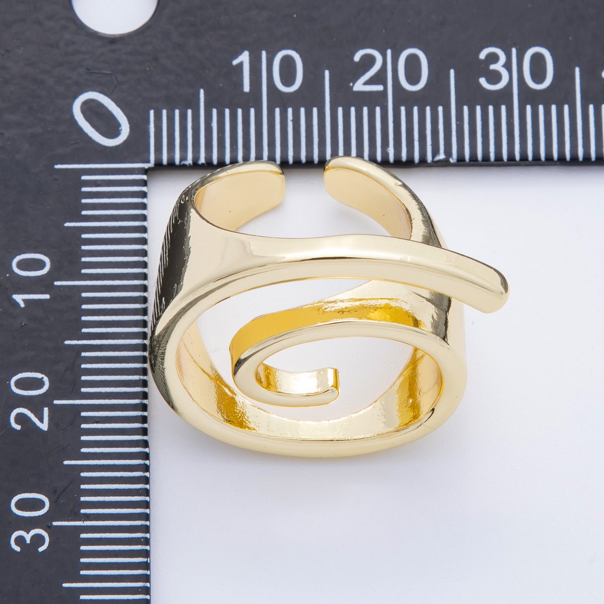16K Gold Filled Open Geometric Circular Minimalist Ring | Rings - 00041 - DLUXCA