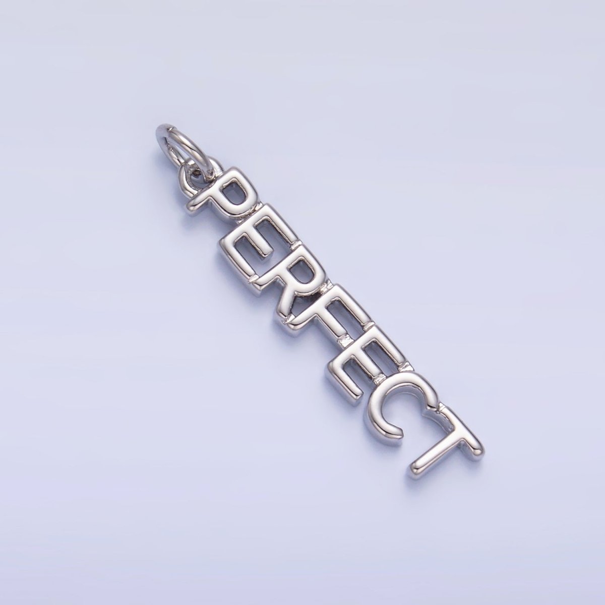 16K Gold Filled "PERFECT" Script Charm in Gold & Silver | W316 - DLUXCA