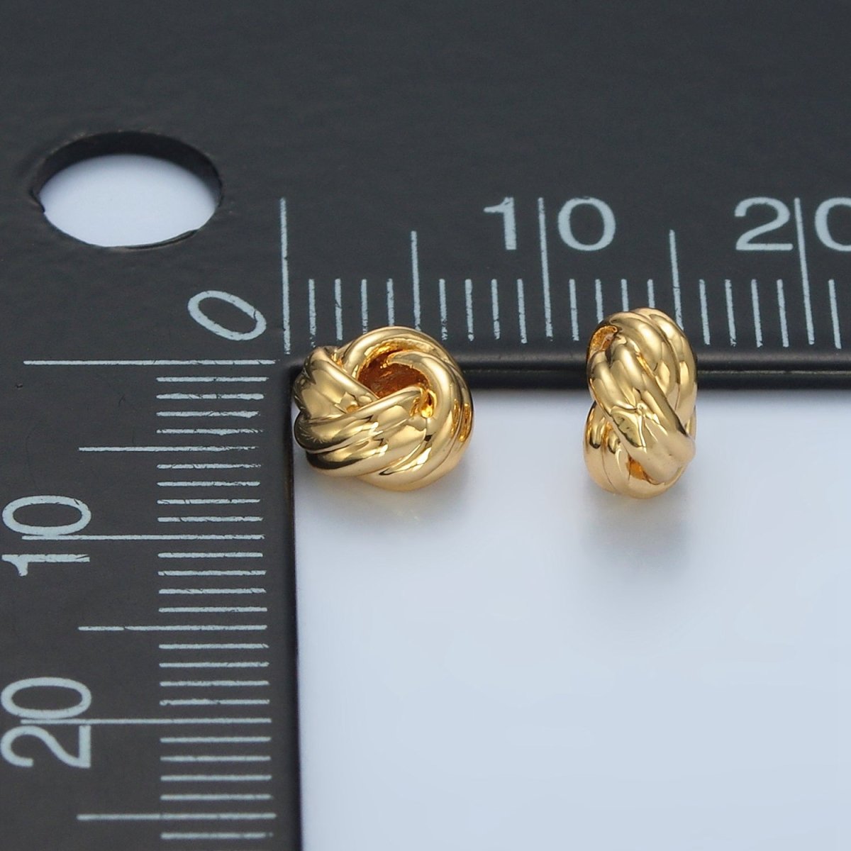 16K Gold Filled Tied Knot Geometric Spacer Bead | B137 - DLUXCA