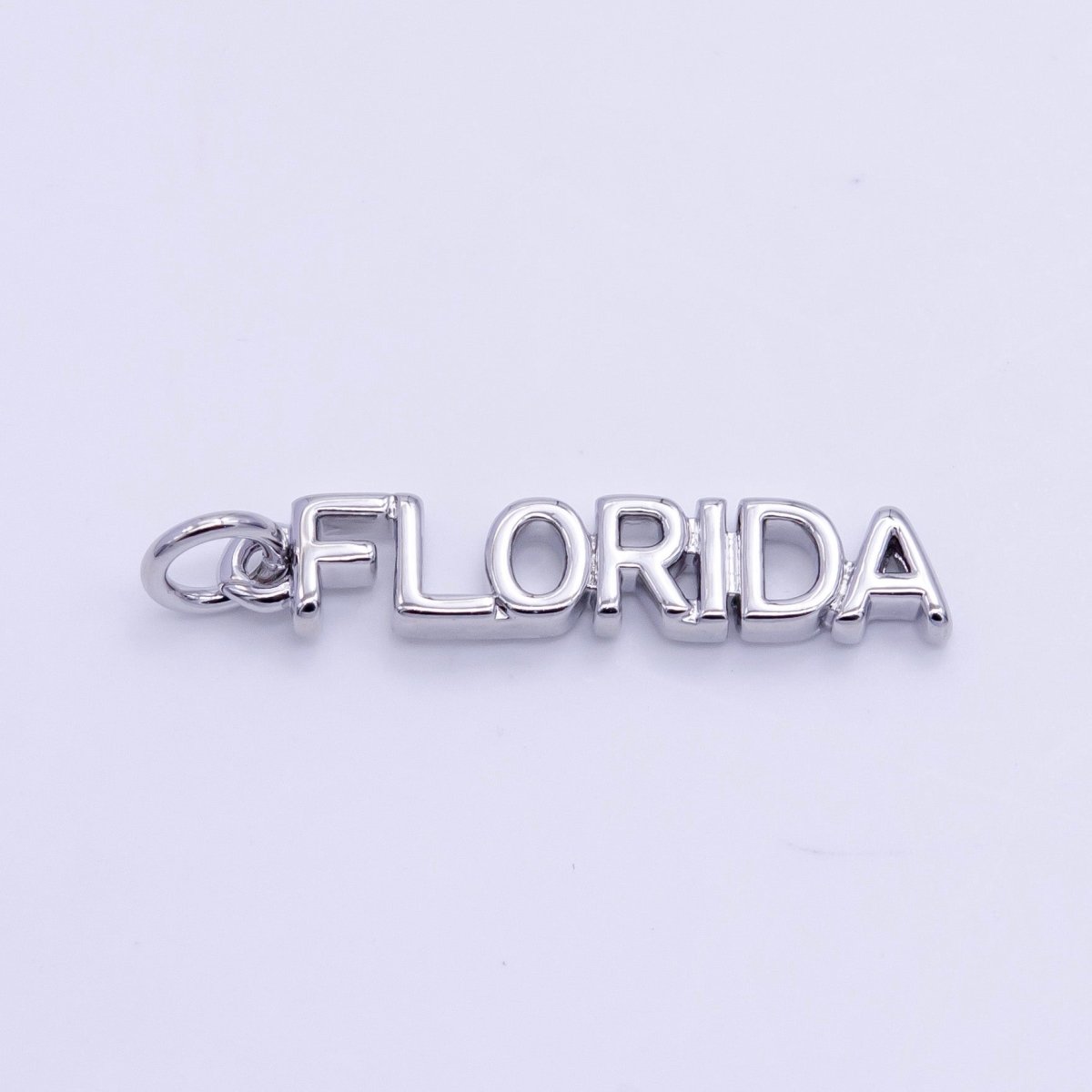 16K Gold Filled USA City States Script Tag Charm in Gold & Silver | D814 - D817 - DLUXCA