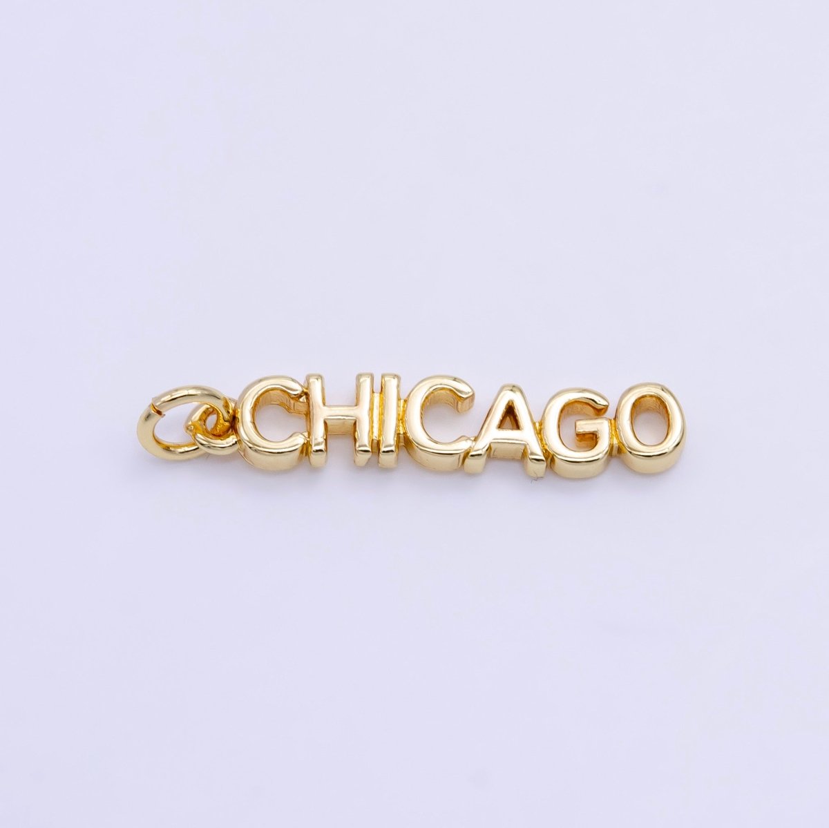 16K Gold Filled USA City States Script Tag Charm in Gold & Silver | D814 - D817 - DLUXCA