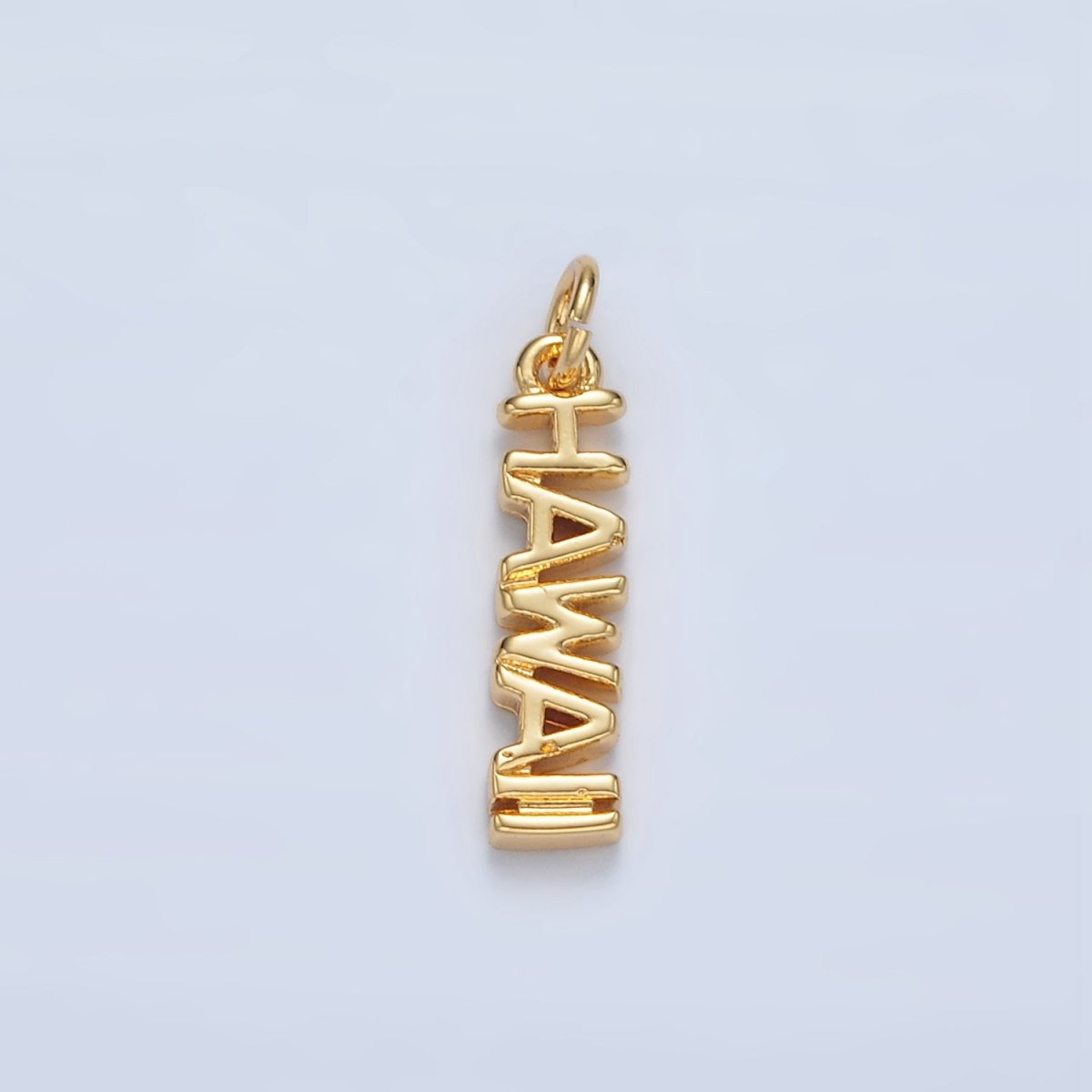 16K Gold Filled USA City States Script Tag Charm in Gold & Silver | D814 - D817 - DLUXCA