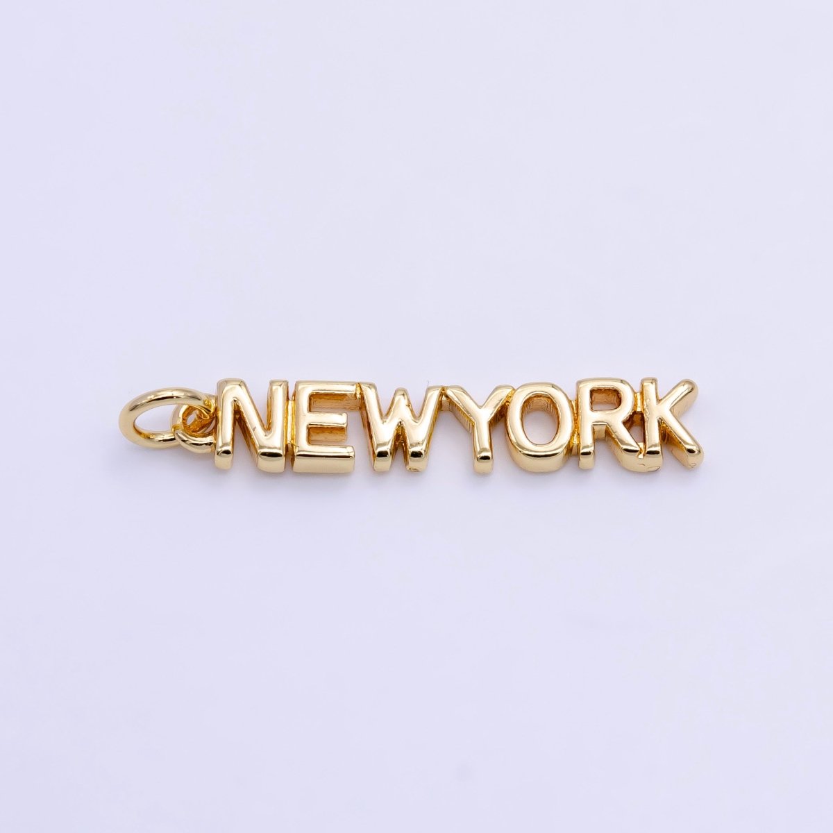 16K Gold Filled USA City States Script Tag Charm in Gold & Silver | D814 - D817 - DLUXCA