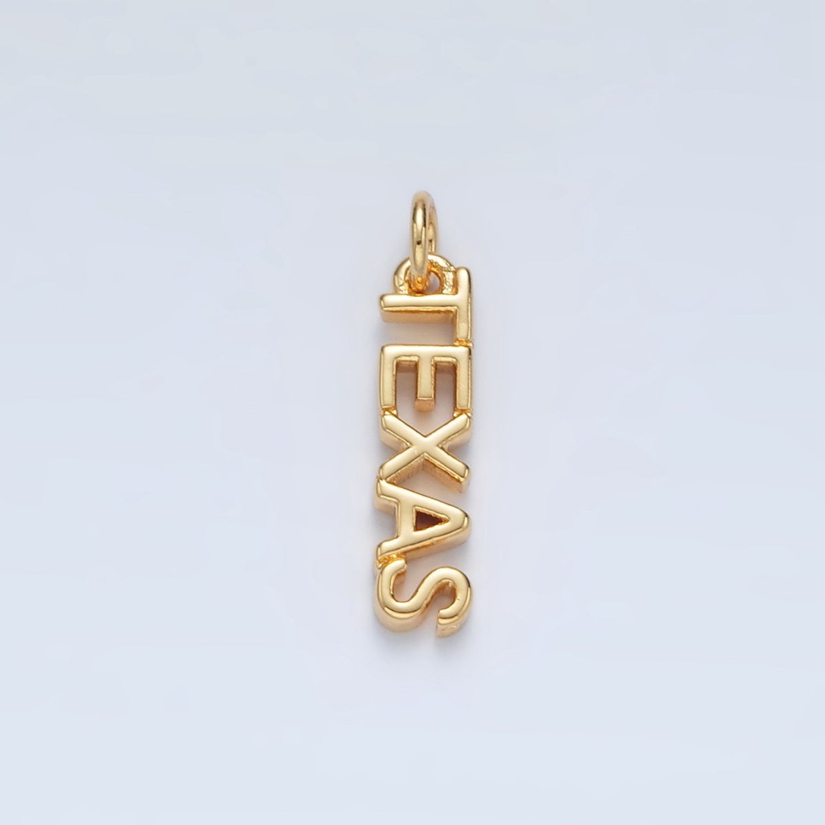 16K Gold Filled USA City States Script Tag Charm in Gold & Silver | D814 - D817 - DLUXCA