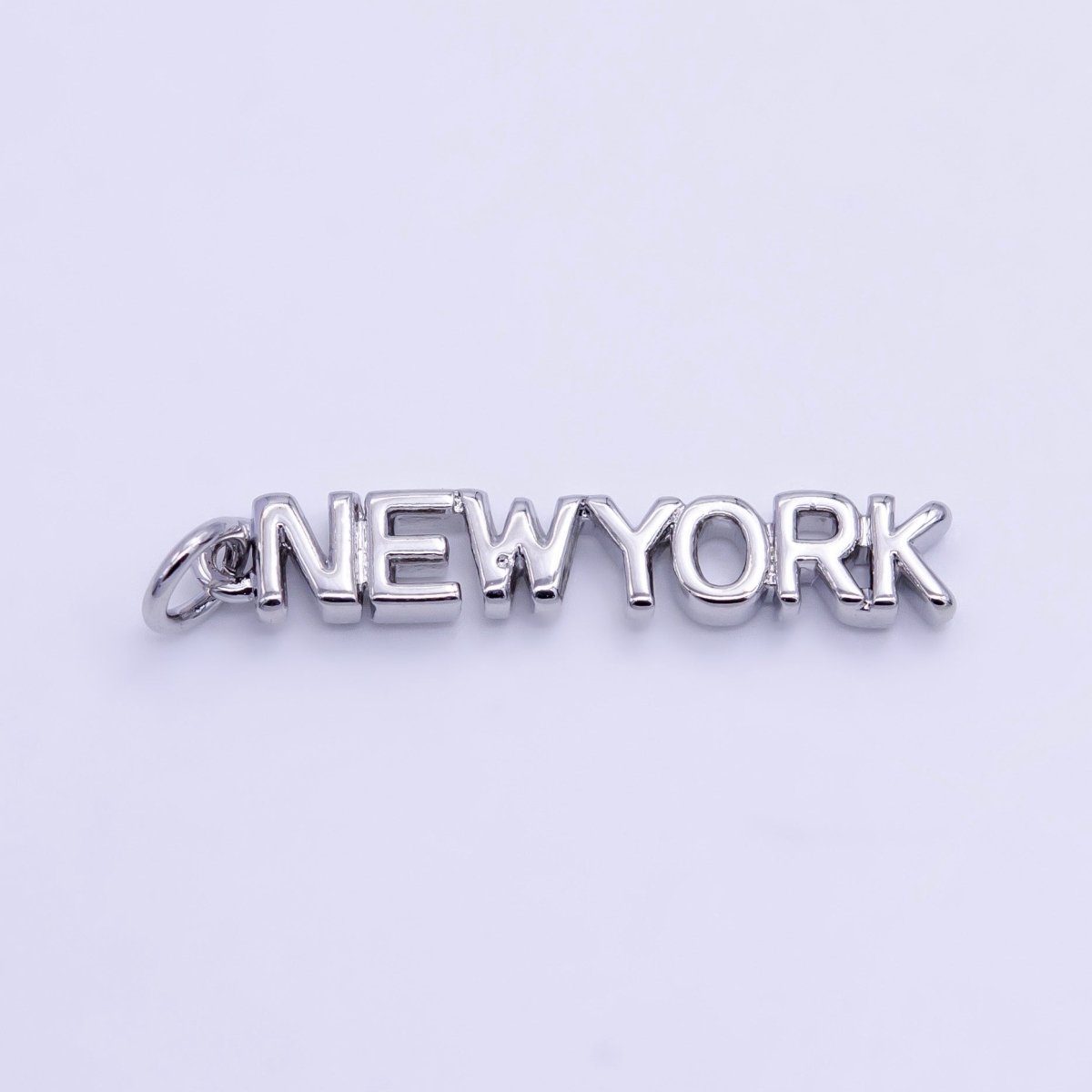 16K Gold Filled USA City States Script Tag Charm in Gold & Silver | D814 - D817 - DLUXCA