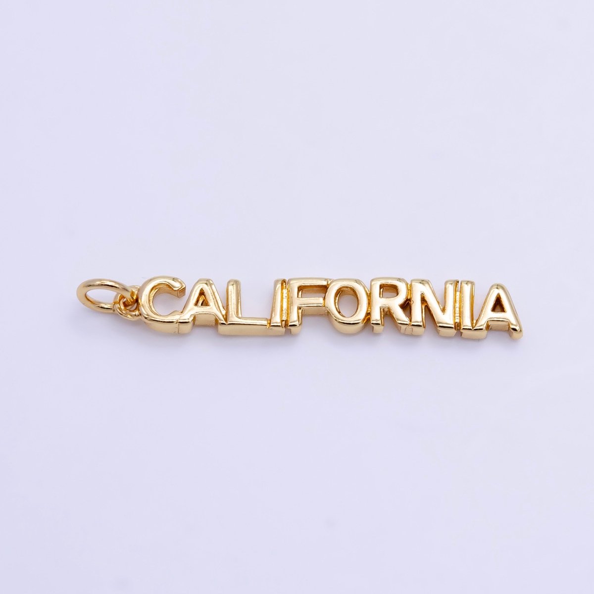 16K Gold Filled USA City States Script Tag Charm in Gold & Silver | D814 - D817 - DLUXCA