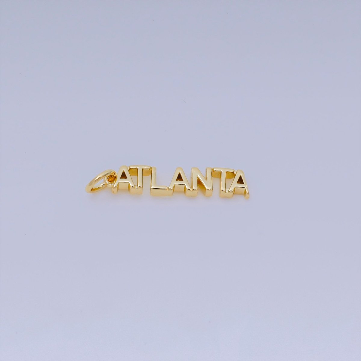 16K Gold Filled USA City States Script Tag Charm in Gold & Silver | D814 - D823 - DLUXCA