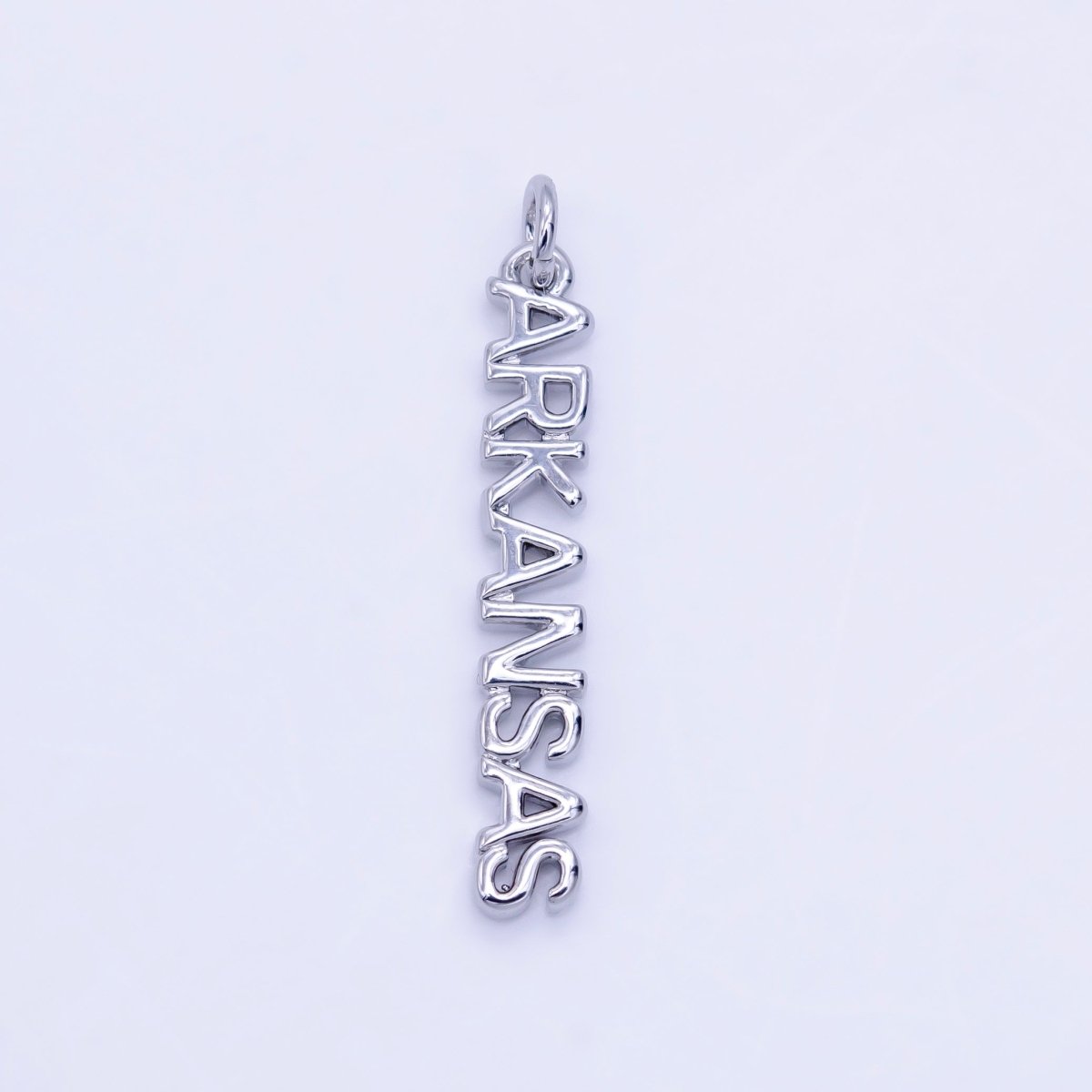 16K Gold Filled USA City States Script Tag Charm in Gold & Silver | D814 - D823 - DLUXCA