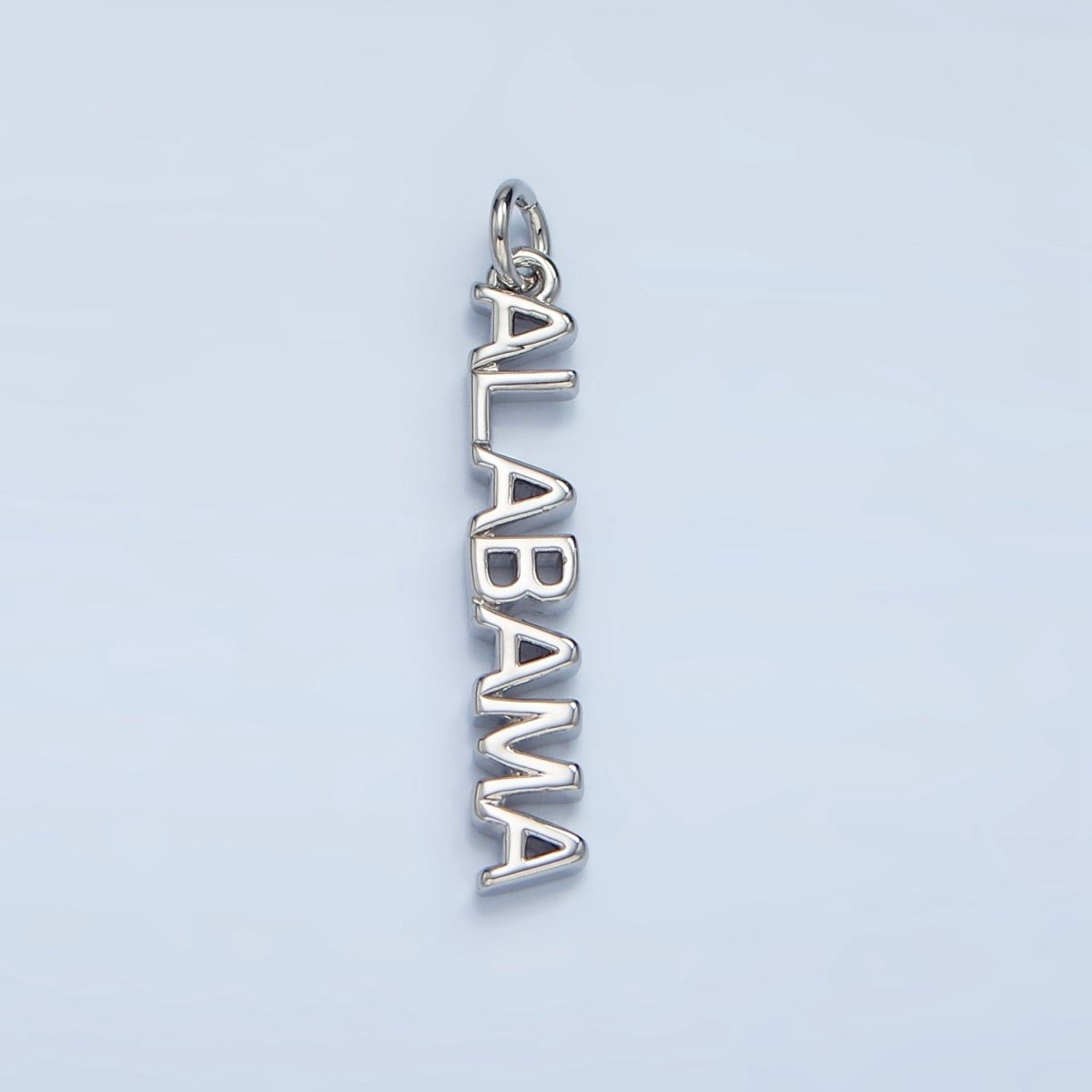 16K Gold Filled USA City States Script Tag Charm in Gold & Silver | D814 - D823 - DLUXCA