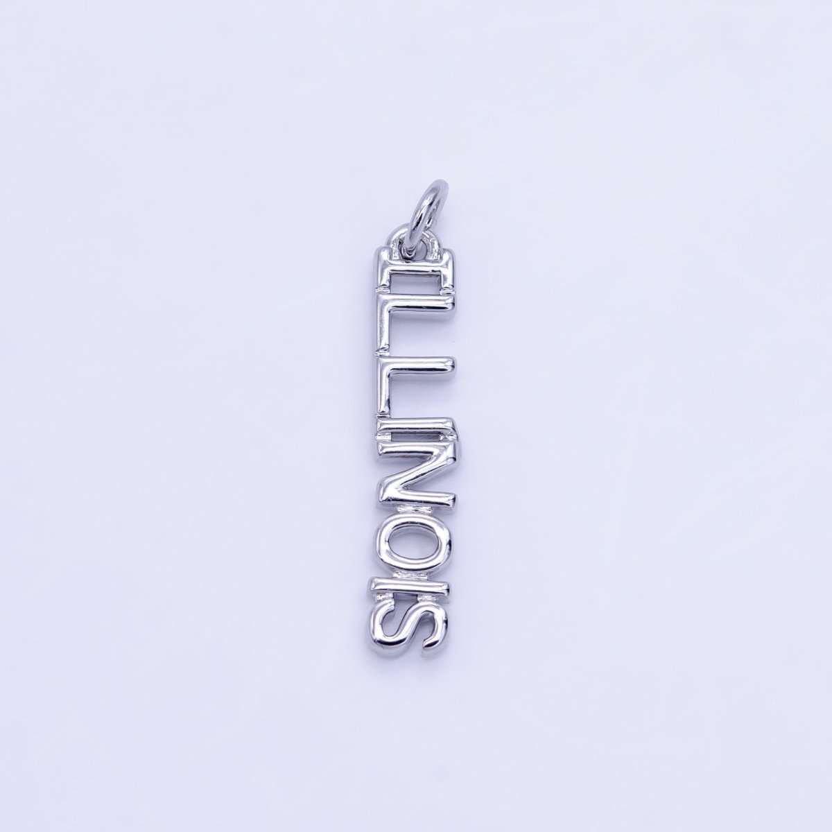 16K Gold Filled USA City States Script Tag Charm in Gold & Silver | D814 - D823 - DLUXCA