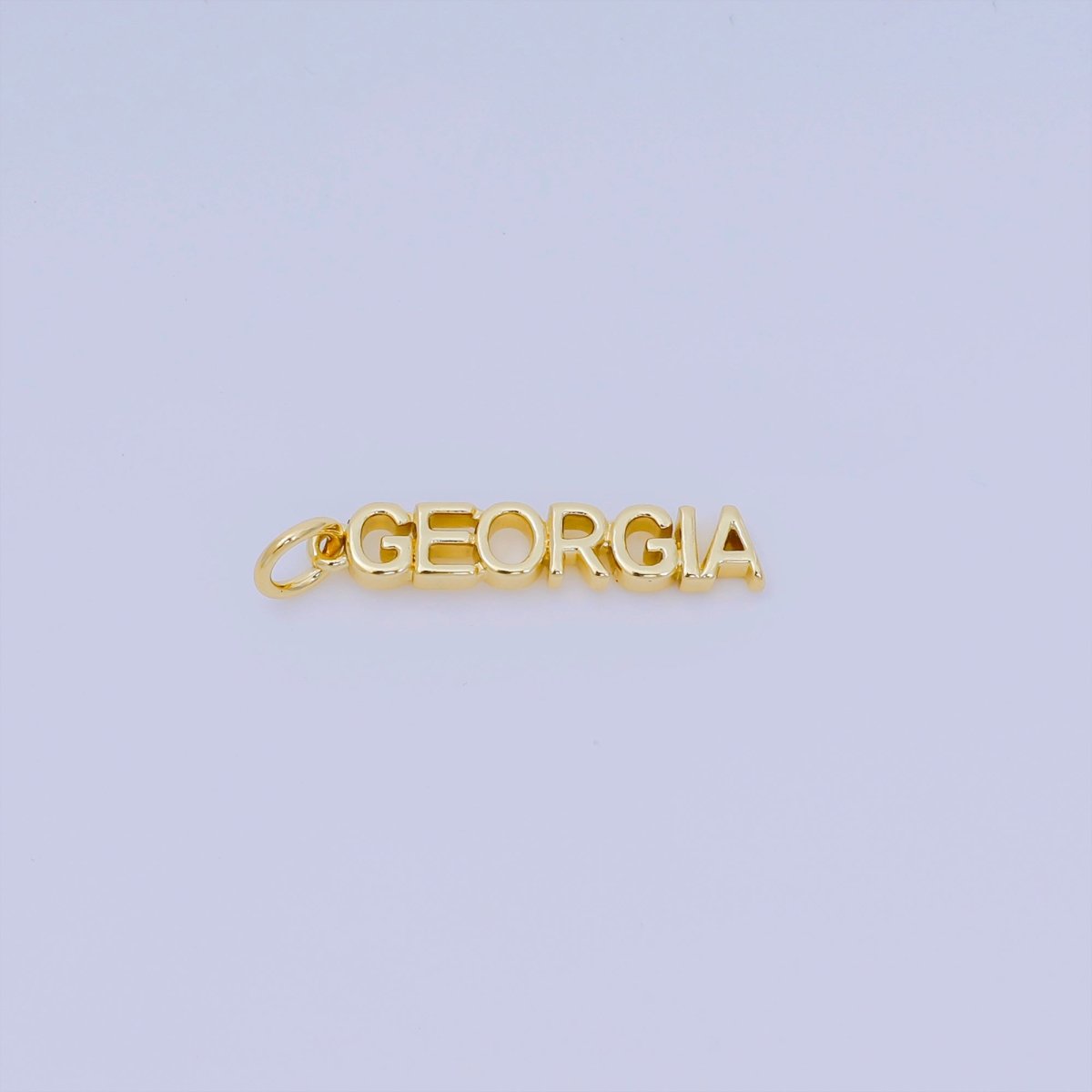 16K Gold Filled USA City States Script Tag Charm in Gold & Silver | D814 - D823 - DLUXCA