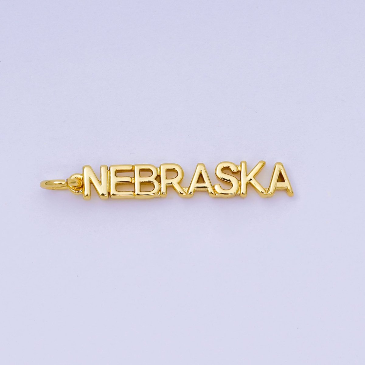 16K Gold Filled USA City States Script Tag Charm in Gold & Silver | D814 - D823 - DLUXCA