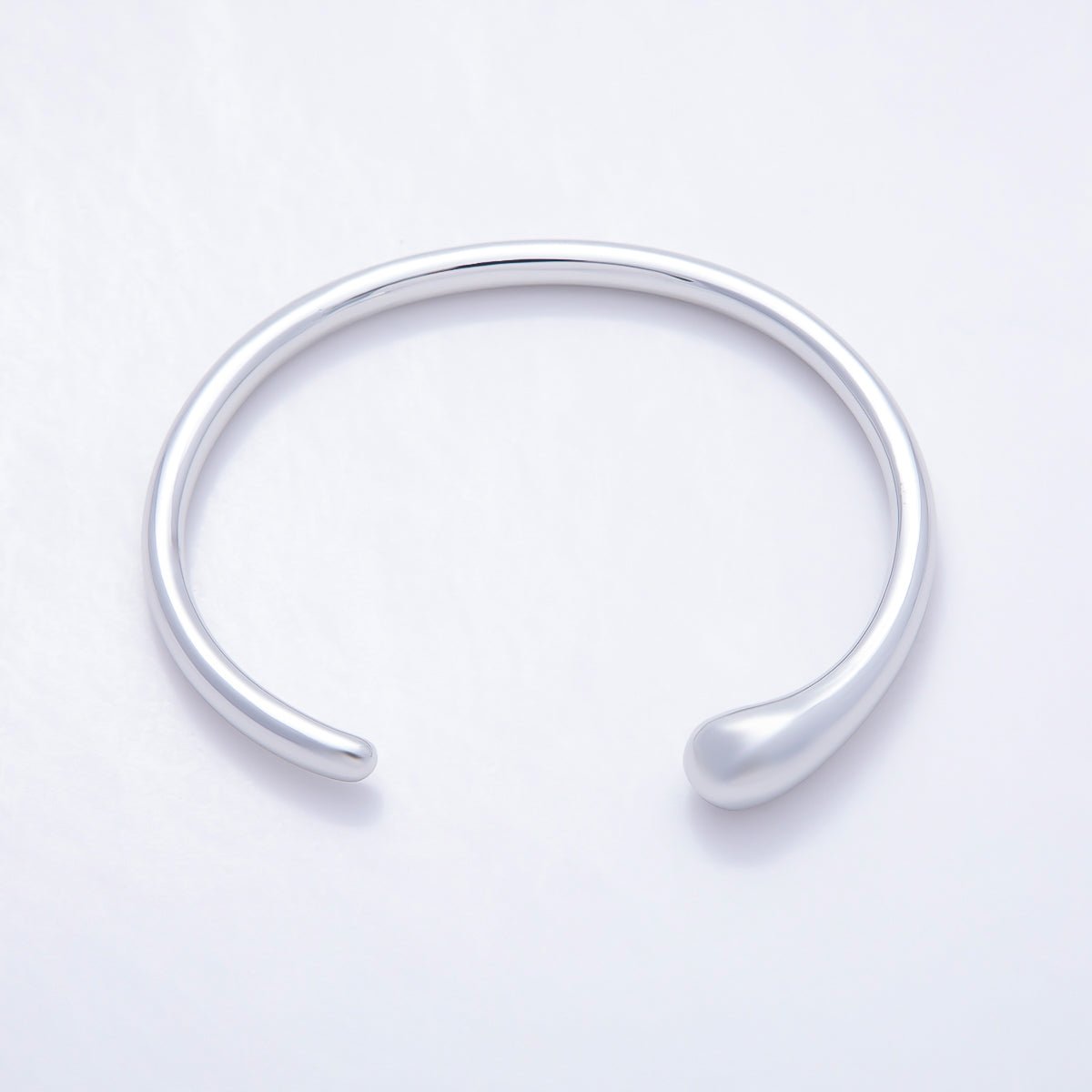 16K Gold Modern Sculptural Teardrop Open Cuff Bangle Adjustable Bracelet | WA-00455 - WA-00456 - DLUXCA